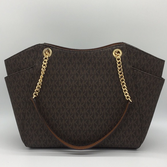 MICHAEL KORS LG CHAIN SHLDR TOTE BROWN 35F8GTVE7B - Picture 6 of 16
